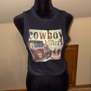 Cowboy Killers Graphic Tank Top - Black